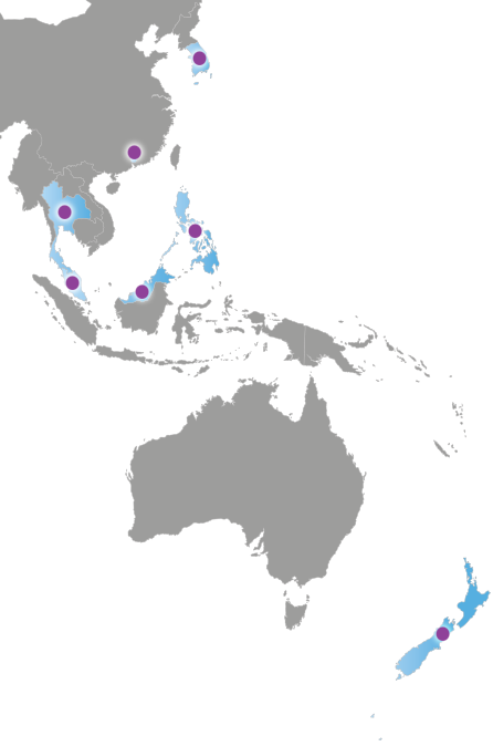 Map of Asia & Oceania Map of Asia & Oceania